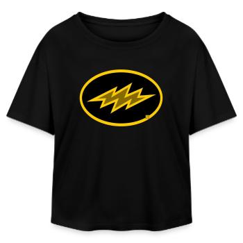 bolt - Relaxed Fit Women's Modal Cotton T-Shirt by Stanley/Stella - black - Front - AI Model Female 172 light (172cm)