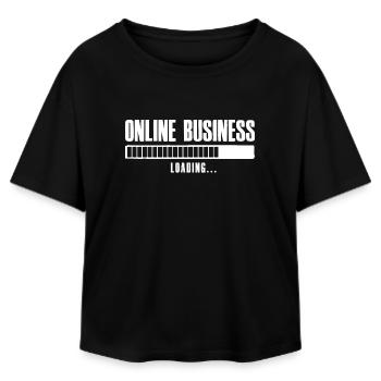 Online Business Loading Online Business Affiliate - Relaxed Fit Women's Modal Cotton T-Shirt by Stanley/Stella - black - Front - AI Model Female 172 light (172cm)