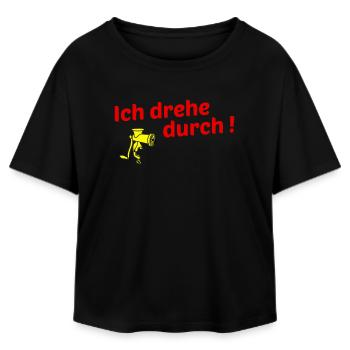 Ich_drehe_durch - Relaxed Fit Women's Modal Cotton T-Shirt by Stanley/Stella - black - Front - AI Model Female 172 light (172cm)