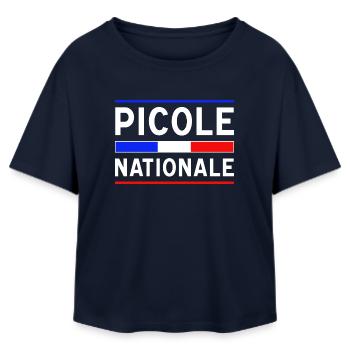 National Drinking Alley New Design - Relaxed Fit Women's Modal Cotton T-Shirt by Stanley/Stella - navy - Front - AI Model Female 172 light (172cm)