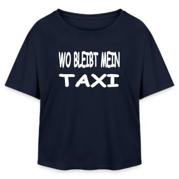 Taxi - Relaxed Fit Women's Modal Cotton T-Shirt by Stanley/Stella - navy - Front - AI Model Female 172 light (172cm)