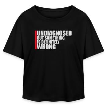 Undiagnosed But Something Is Definitely Wrong Joke - Relaxed Fit Women's Modal Cotton T-Shirt by Stanley/Stella - black - Front - AI Model Female 172 light (172cm)