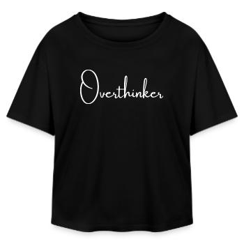 Overthinker | Greysoul Thoughts - Relaxed Fit Women's Modal Cotton T-Shirt by Stanley/Stella - black - Front - AI Model Female 172 light (172cm)