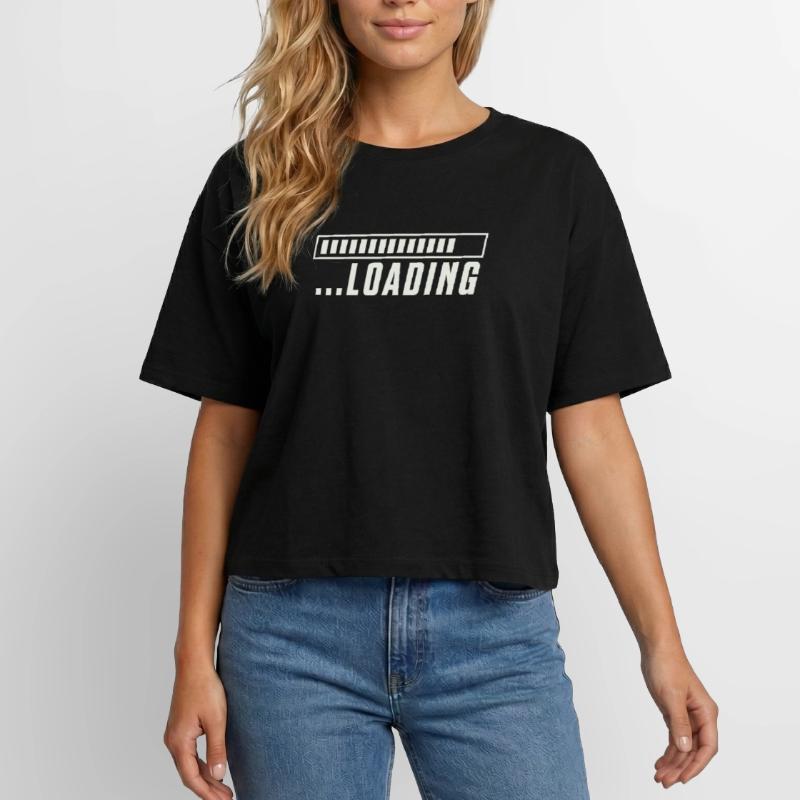 Loading Bar Loading Progress Relaxed Fit Women's Modal Cotton T-Shirt by Stanley/Stella