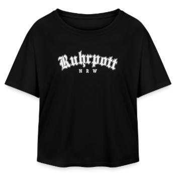 Ruhrpott NRW Ancien - T-shirt femme coupe décontractée en coton modal Stanley/Stella - noir - Devant - AI Model Female 172 light (172cm)