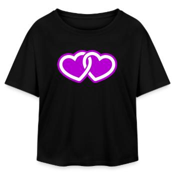 Herzen Liebe Symbol - Relaxed Fit Frauen Modal Cotton T-Shirt von Stanley/Stella - Schwarz - Vorne - AI Model Female 172 light (172cm)