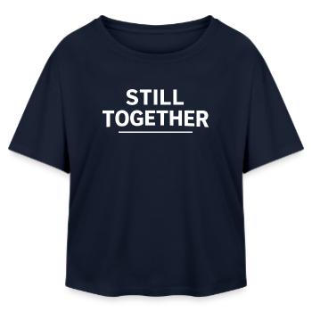 STILL TOGETHER Shirt – Valentine's Day Couple - Relaxed Fit Women's Modal Cotton T-Shirt by Stanley/Stella - navy - Front - AI Model Female 172 light (172cm)