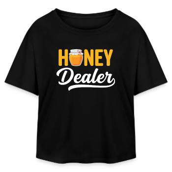 Honey Dealer Beekeeper Honeycomb Beekeeping - Relaxed Fit Women's Modal Cotton T-Shirt by Stanley/Stella - black - Front - AI Model Female 172 light (172cm)
