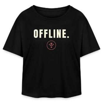 HORS-LIGNE. Design Minimaliste Digital Detox Success Design - T-shirt femme coupe décontractée en coton modal Stanley/Stella - noir - Devant - AI Model Female 172 light (172cm)
