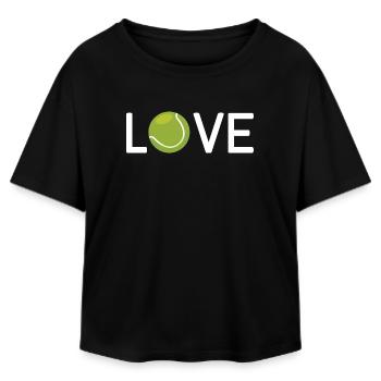 Tennis Lover - Relaxed Fit Women's Modal Cotton T-Shirt by Stanley/Stella - black - Front - AI Model Female 172 light (172cm)