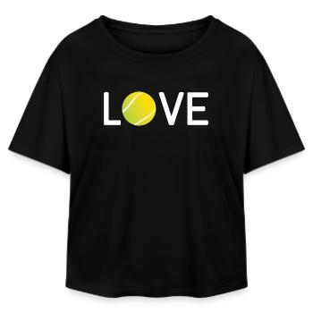 Tennis Lover - Relaxed Fit Women's Modal Cotton T-Shirt by Stanley/Stella - black - Front - AI Model Female 172 light (172cm)