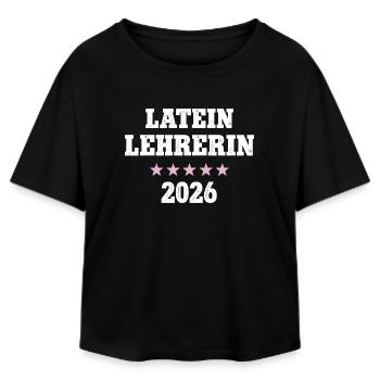 Latin Teacher 2026 Occupation Study Latin Teacher Training - Relaxed Fit Women's Modal Cotton T-Shirt by Stanley/Stella - black - Front - AI Model Female 172 light (172cm)