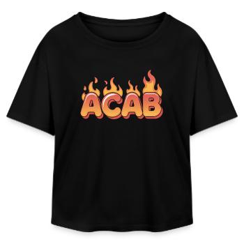 ACAB – Anti-Cops-Tee - Relaxed Fit Frauen Modal Cotton T-Shirt von Stanley/Stella - Schwarz - Vorne - AI Model Female 172 light (172cm)