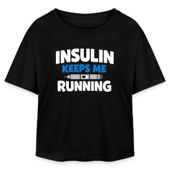 Blutzucker-insulin-unterstützung Typ Eins Stolz - Relaxed Fit Frauen Modal Cotton T-Shirt von Stanley/Stella - Schwarz - Vorne - AI Model Female 172 light (172cm)