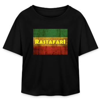Rastafari - Relaxed Fit Women's Modal Cotton T-Shirt by Stanley/Stella - black - Front - AI Model Female 172 light (172cm)