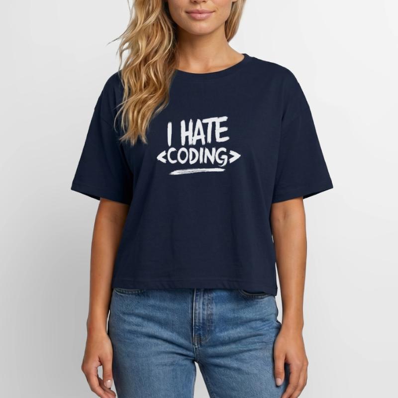 I Hate Coding Computer Web Programmer Relaxed Fit Women's Modal Cotton T-Shirt by Stanley/Stella