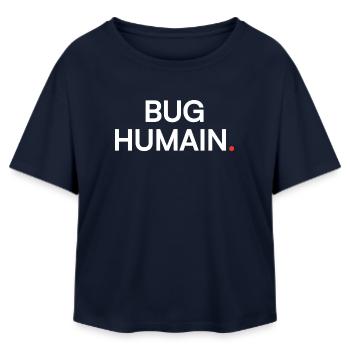 Moderne Humor-Müdigkeit durch menschliches Insekt - Relaxed Fit Frauen Modal Cotton T-Shirt von Stanley/Stella - Navy - Vorne - AI Model Female 172 light (172cm)