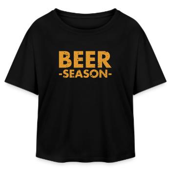 Beer Season - Bier Saison - Relaxed Fit Frauen Modal Cotton T-Shirt von Stanley/Stella - Schwarz - Vorne - AI Model Female 172 light (172cm)