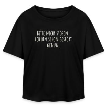Bitte nicht stören. Ich bin schon gestört genug. - Relaxed Fit Frauen Modal Cotton T-Shirt von Stanley/Stella - Schwarz - Vorne - AI Model Female 172 light (172cm)