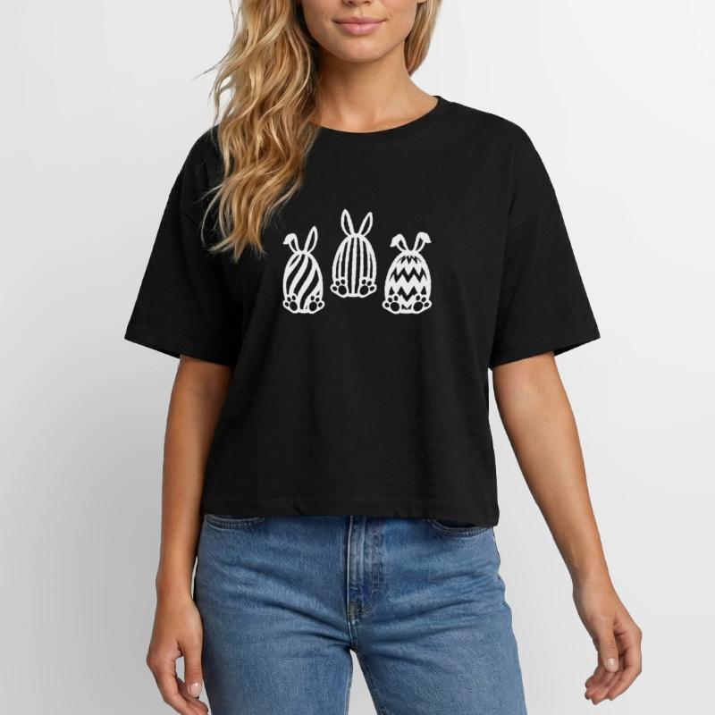 EASTER EASTER BUNNY EASTER EGGS Relaxed Fit Women's Modal Cotton T-Shirt by Stanley/Stella
