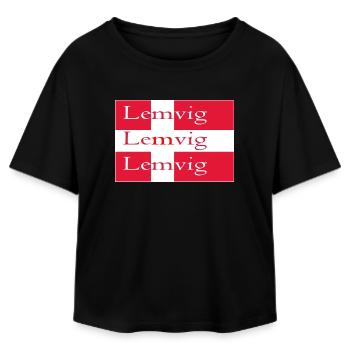 Drapeau Lemvig - T-shirt femme coupe décontractée en coton modal Stanley/Stella - noir - Devant - AI Model Female 172 light (172cm)