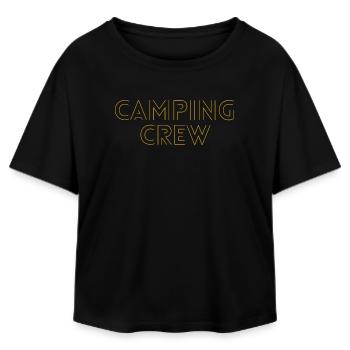Camping Crew - Relaxed Fit Frauen Modal Cotton T-Shirt von Stanley/Stella - Schwarz - Vorne - AI Model Female 172 light (172cm)