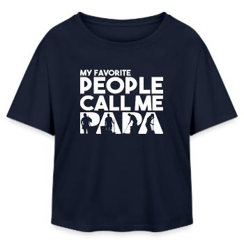 Mes personnes préférées m’appellent Papa Concierge - T-shirt femme coupe décontractée en coton modal Stanley/Stella - marine - Devant - AI Model Female 172 light (172cm)