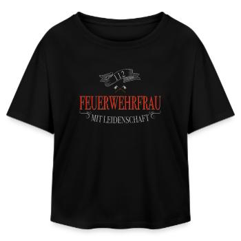 Feuerwehrfrau Mit Leidenschaft - Relaxed Fit Frauen Modal Cotton T-Shirt von Stanley/Stella - Schwarz - Vorne - AI Model Female 172 light (172cm)