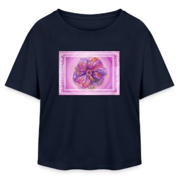 Seelenessenz - April 2026 - Sonja von Staden - Relaxed Fit Frauen Modal Cotton T-Shirt von Stanley/Stella - Navy - Vorne - AI Model Female 172 light (172cm)