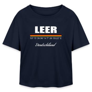 Leer - Relaxed Fit Frauen Modal Cotton T-Shirt von Stanley/Stella - Navy - Vorne - AI Model Female 172 light (172cm)