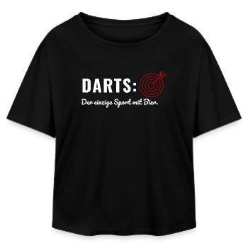 Darts der einzige Sport mit Bier - Lustiges Dartsp - Relaxed Fit Frauen Modal Cotton T-Shirt von Stanley/Stella - Schwarz - Vorne - AI Model Female 172 light (172cm)