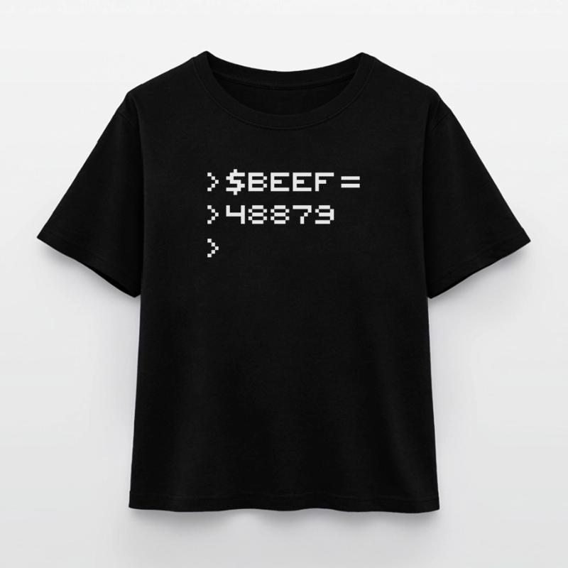 BEEF 8-bit Code Nerd Pixel Terminal Rétro T-shirt femme coupe décontractée en coton modal Stanley/Stella