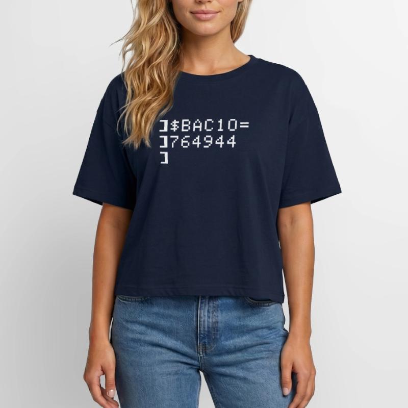Bacio BAC10 8-Bit Esadecimal Code Nerd Pixel Art Relaxed Fit Women's Modal Cotton T-Shirt by Stanley/Stella