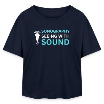 Ultraschalltechniker für Sonographie - Relaxed Fit Frauen Modal Cotton T-Shirt von Stanley/Stella - Navy - Vorne - AI Model Female 172 light (172cm)