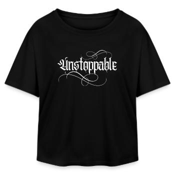 Unstoppable Lettering  - Relaxed Fit Frauen Modal Cotton T-Shirt von Stanley/Stella - Schwarz - Vorne - AI Model Female 172 light (172cm)