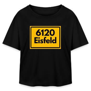 Old Zip Code 6120 Eisfeld | GDR - Relaxed Fit Women's Modal Cotton T-Shirt by Stanley/Stella - black - Front - AI Model Female 172 light (172cm)