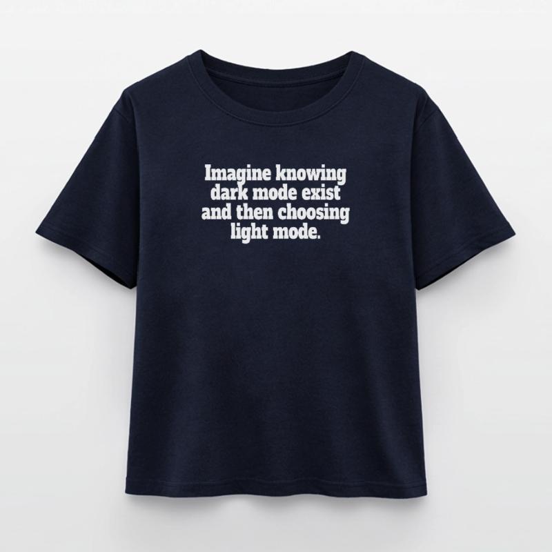 Dark Mode Exists Programmierer IT Nerd Coder Büro Relaxed Fit Frauen Modal Cotton T-Shirt von Stanley/Stella
