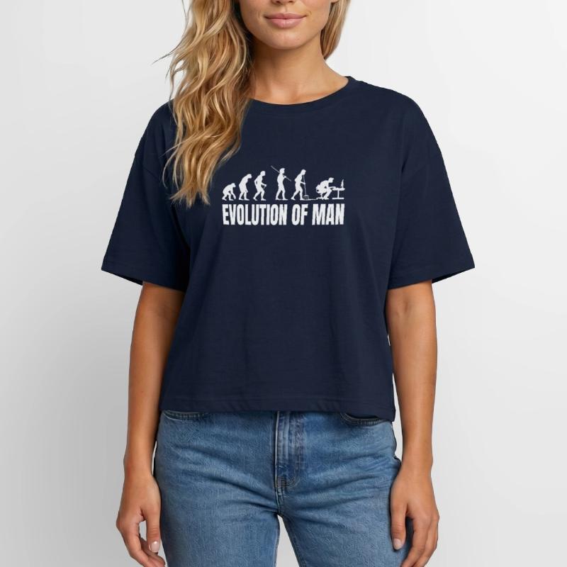 Évolution du programmeur informatique Codeur informatique T-shirt femme coupe décontractée en coton modal Stanley/Stella
