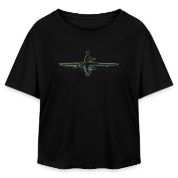Ramer - T-shirt femme coupe décontractée en coton modal Stanley/Stella - noir - Devant - AI Model Female 172 light (172cm)