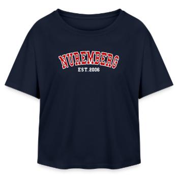 Nürnberg Est. 2006 - Relaxed Fit Frauen Modal Cotton T-Shirt von Stanley/Stella - Navy - Vorne - AI Model Female 172 light (172cm)