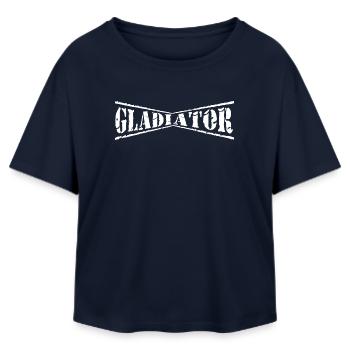gladiator mma combat guerrier coup de poing combat - T-shirt femme coupe décontractée en coton modal Stanley/Stella - marine - Devant - AI Model Female 172 light (172cm)