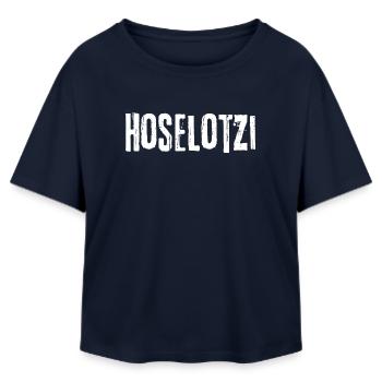 Hoselotzi - Relaxed Fit Women's Modal Cotton T-Shirt by Stanley/Stella - navy - Front - AI Model Female 172 light (172cm)