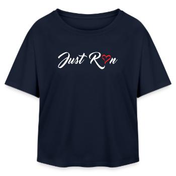 Lauf einfach - Relaxed Fit Frauen Modal Cotton T-Shirt von Stanley/Stella - Navy - Vorne - AI Model Female 172 light (172cm)