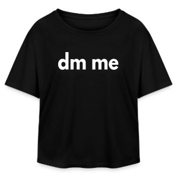 DM Me - Relaxed Fit Women's Modal Cotton T-Shirt by Stanley/Stella - black - Front - AI Model Female 172 light (172cm)