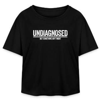 Not diagnosed, but something is wrong - Relaxed Fit Women's Modal Cotton T-Shirt by Stanley/Stella - black - Front - AI Model Female 172 light (172cm)