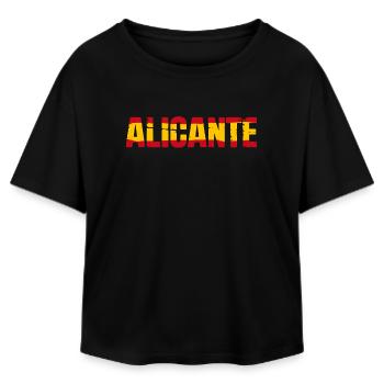 Alicante Flagge Spanien - Relaxed Fit Frauen Modal Cotton T-Shirt von Stanley/Stella - Schwarz - Vorne - AI Model Female 172 light (172cm)