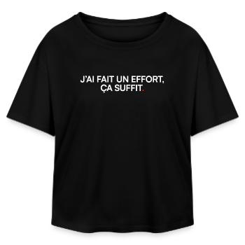 I made an effort, enough humor - Relaxed Fit Women's Modal Cotton T-Shirt by Stanley/Stella - black - Front - AI Model Female 172 light (172cm)