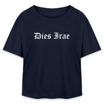 Dies irae - Relaxed Fit Women's Modal Cotton T-Shirt by Stanley/Stella - navy - Front - AI Model Female 172 light (172cm)