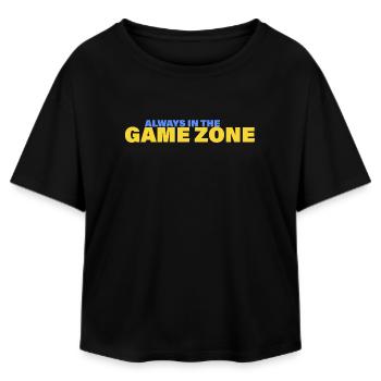 ZONE DE JEU - T-shirt femme coupe décontractée en coton modal Stanley/Stella - noir - Devant - AI Model Female 172 light (172cm)