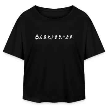 Bookkeeper Definition Funny Accounting Gift - Relaxed Fit Women's Modal Cotton T-Shirt by Stanley/Stella - black - Front - AI Model Female 172 light (172cm)